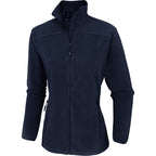 Aztec Lynx 2.0 Full Zip W היא מעיל פליס לנשים בצבע כחול כהה, עם שרוולים ארוכים, שני כיסים צדדיים עם רוכסן, רוכסן קדמי מלא וצווארון עומד — אידיאלי לספורט בחוץ. מוצג על רקע לבן.