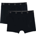 תחתוני הבוקסר לגברים Aztec M Hipster (2 יח' במארז) מתהדרים בדוגמאות מעגליות עדינות על החגורה, ומוצגים כשהם מונחים על משטח שטוח על רקע לבן.