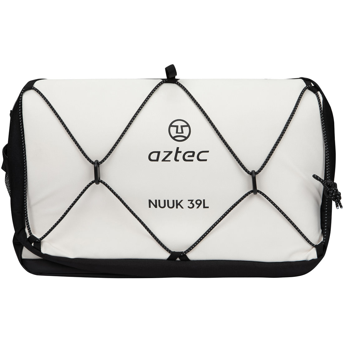 תיק הקירור Aztec Nuuk בנפח 39 ליטר מתאפיין בעיצוב בשחור ולבן, בחבל אלסטי מצטלבים בחזיתו, ובסמל Aztec ובשם המוצר. צורתו המלבנית עם הקצוות המעוגלים מעניקה לו מראה מודרני.