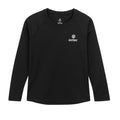 חולצת בסיס תרמית Aztec Thermo Fleece K בצבע שחור, עם שרוולים ארוכים, צווארון עגול ולוגו על החזה השמאלי.
