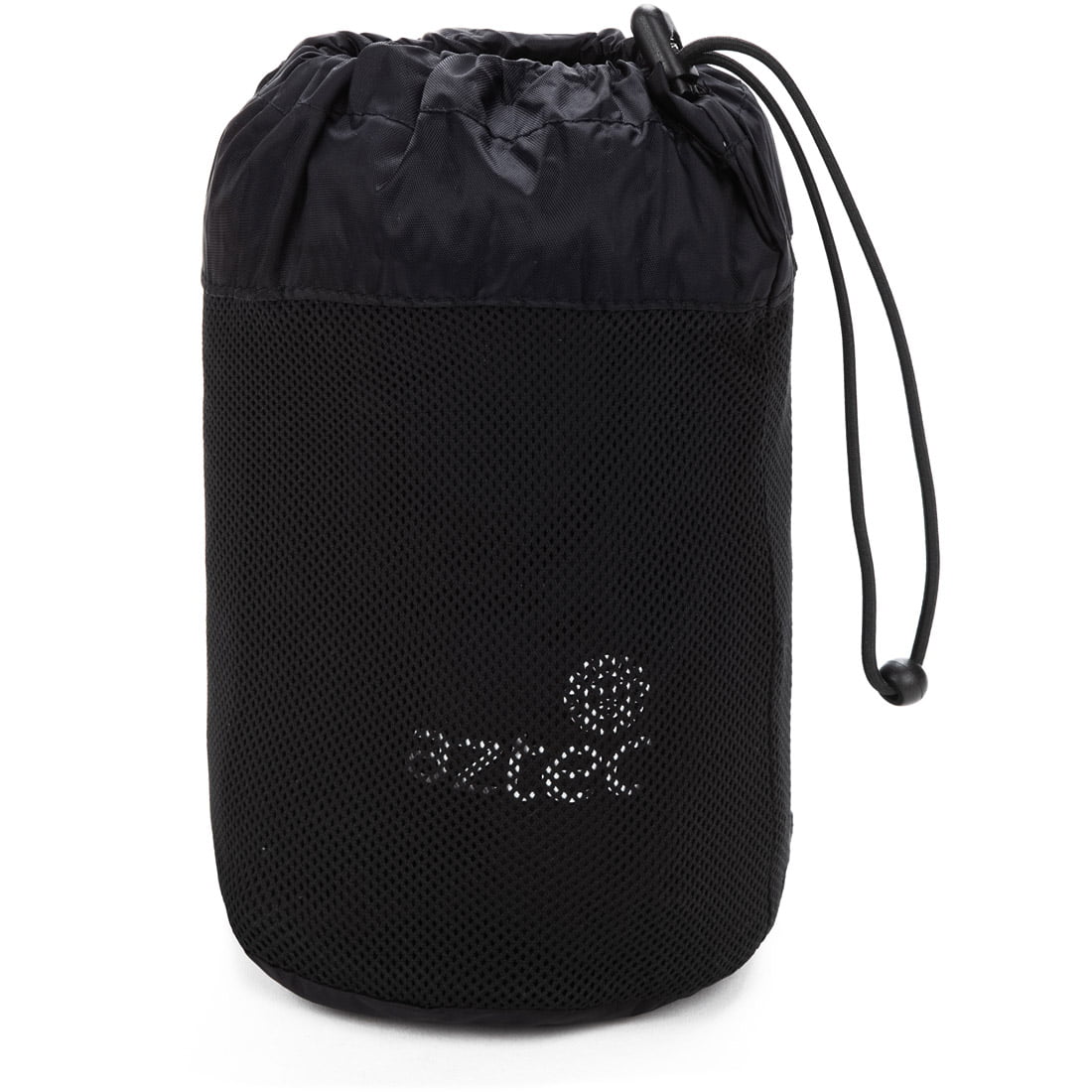 שאו את ציוד ה-Aztec Slicker M II שלכם בבטחה בתיק רשת שחור זה עם שרוך, הכולל סגירת שרוך, מנעול שרוך ולוגו Aztec לבן בחזית.