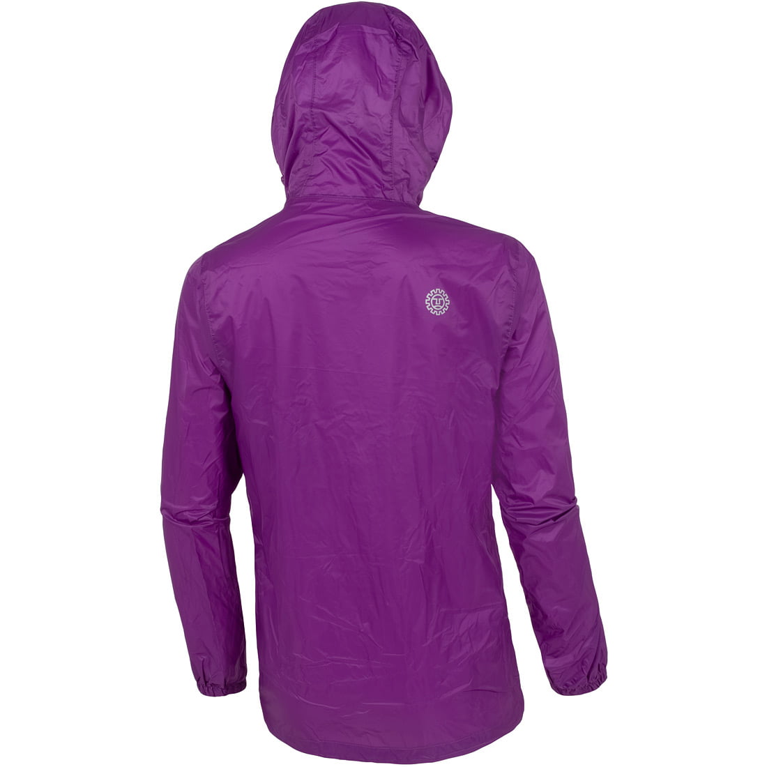 מעיל אטום למים Aztec Slicker W II בצבע סגול עז, המוצג במבט מאחור, כולל שרוולים ארוכים ולוגו עגול קטן בצבע לבן בקרבת הכתף הימנית העליונה.