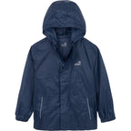 מעיל הגשם Aztec Slicker K II הוא מעיל גשם בצבע כחול כהה, קל משקל ועמיד למים, עם ברדס, שרוולים ארוכים, סגירת רוכסן וכפתורים, שני כיסים קדמיים ולוגו Aztec על החזה — אידיאלי למזג אוויר גשום.