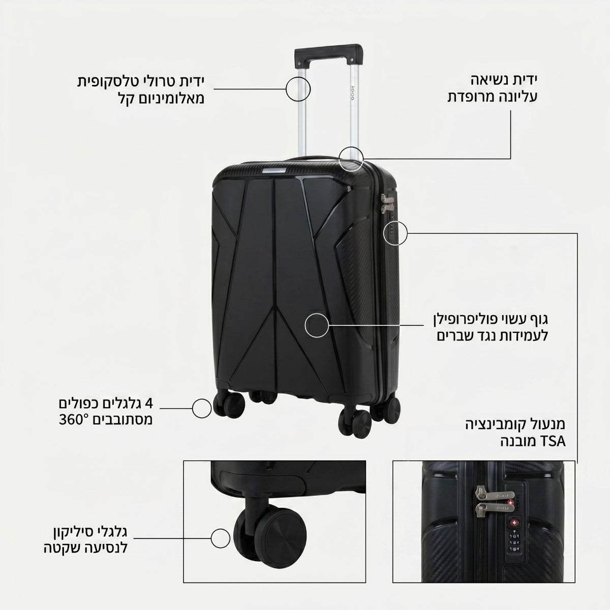 מזוודת טרולי 20 - Fogg Corfu 20