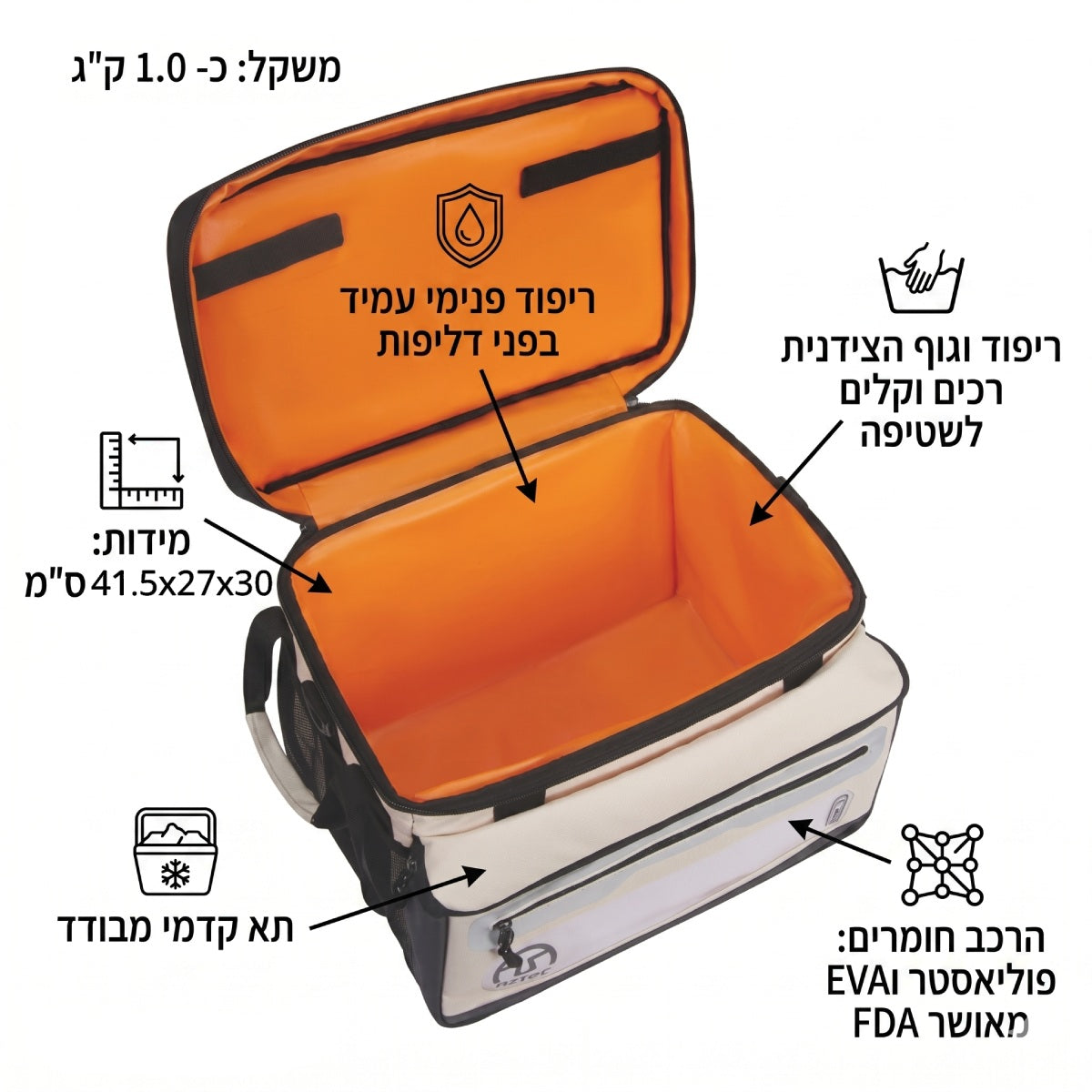 צידנית פיקניק מתקפלת - Aztec Nuuk IV 39L